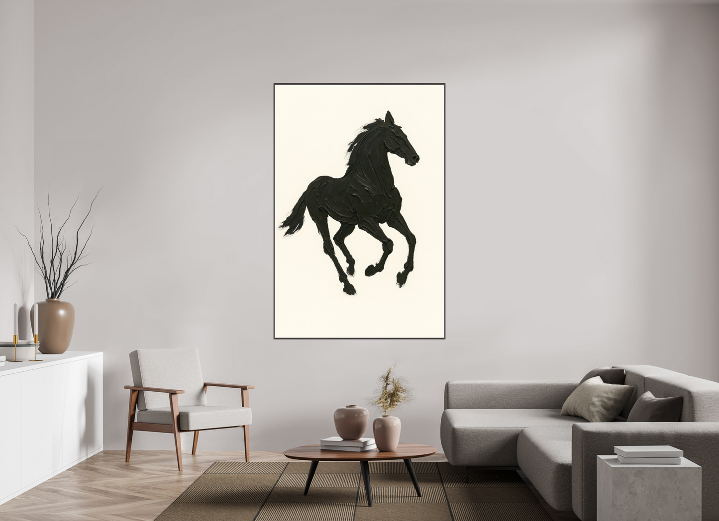 120 x 180 cm, Forex, gerahmt Erlenholz braun Midnight Motion