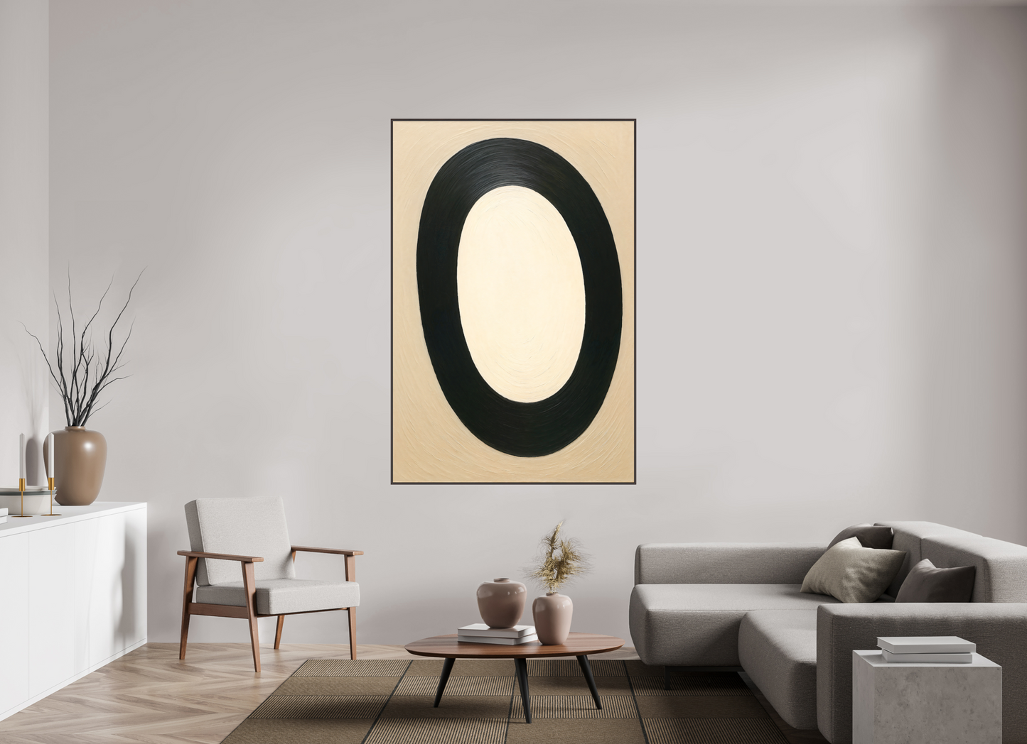 120 x 180 cm, Forex, gerahmt Erlenholz braun Eclipsed Harmony