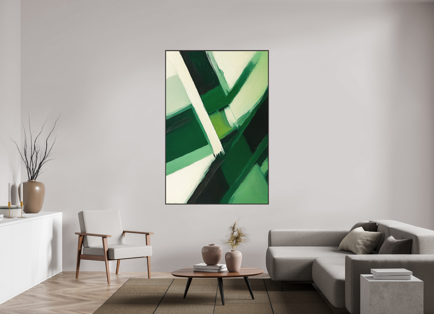 120 x 180 cm, Forex, gerahmt Erlenholz braun Verdant Structure