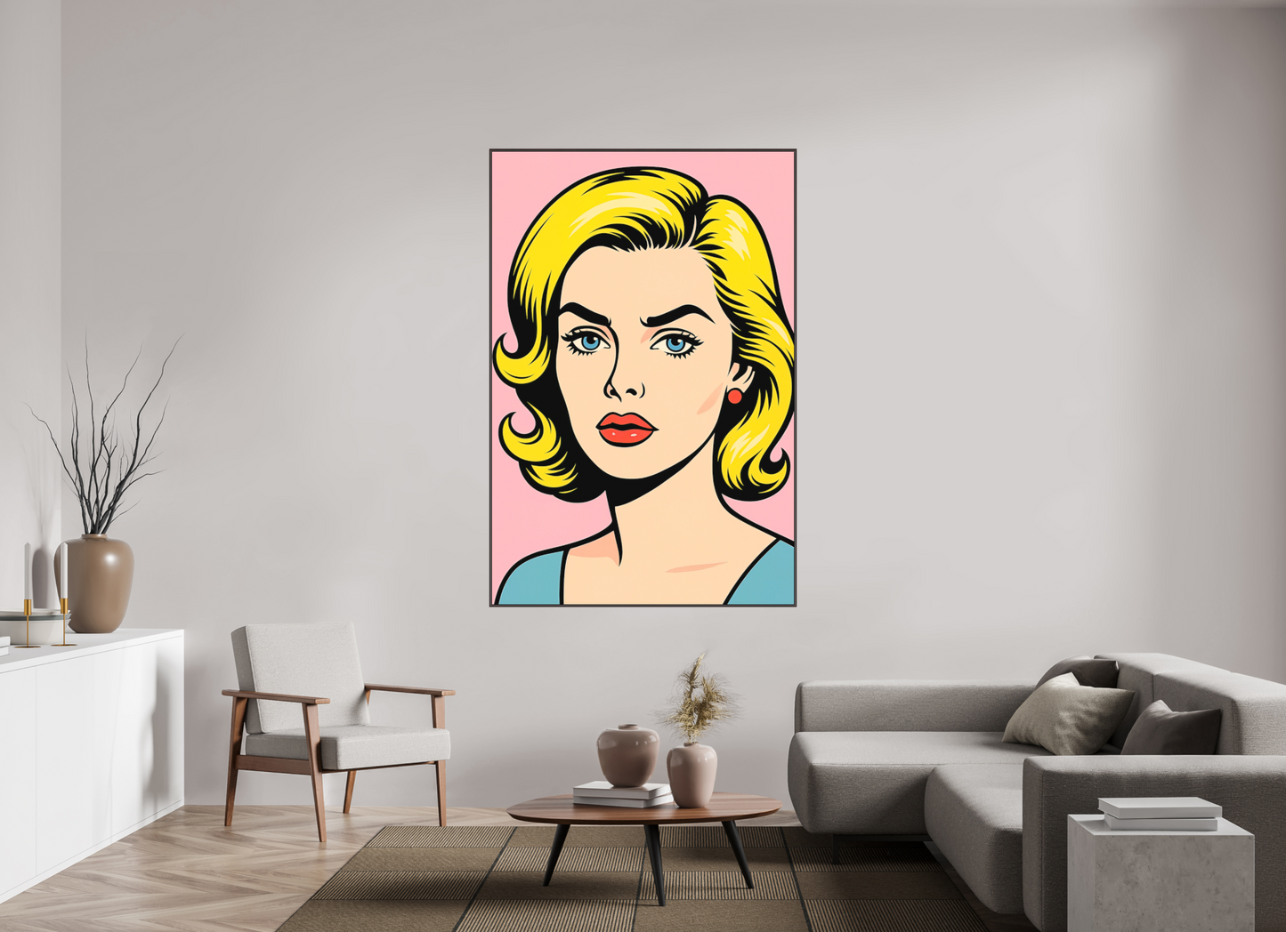 120 x 180 cm, Forex, gerahmt Erlenholz braun Blonde Icon