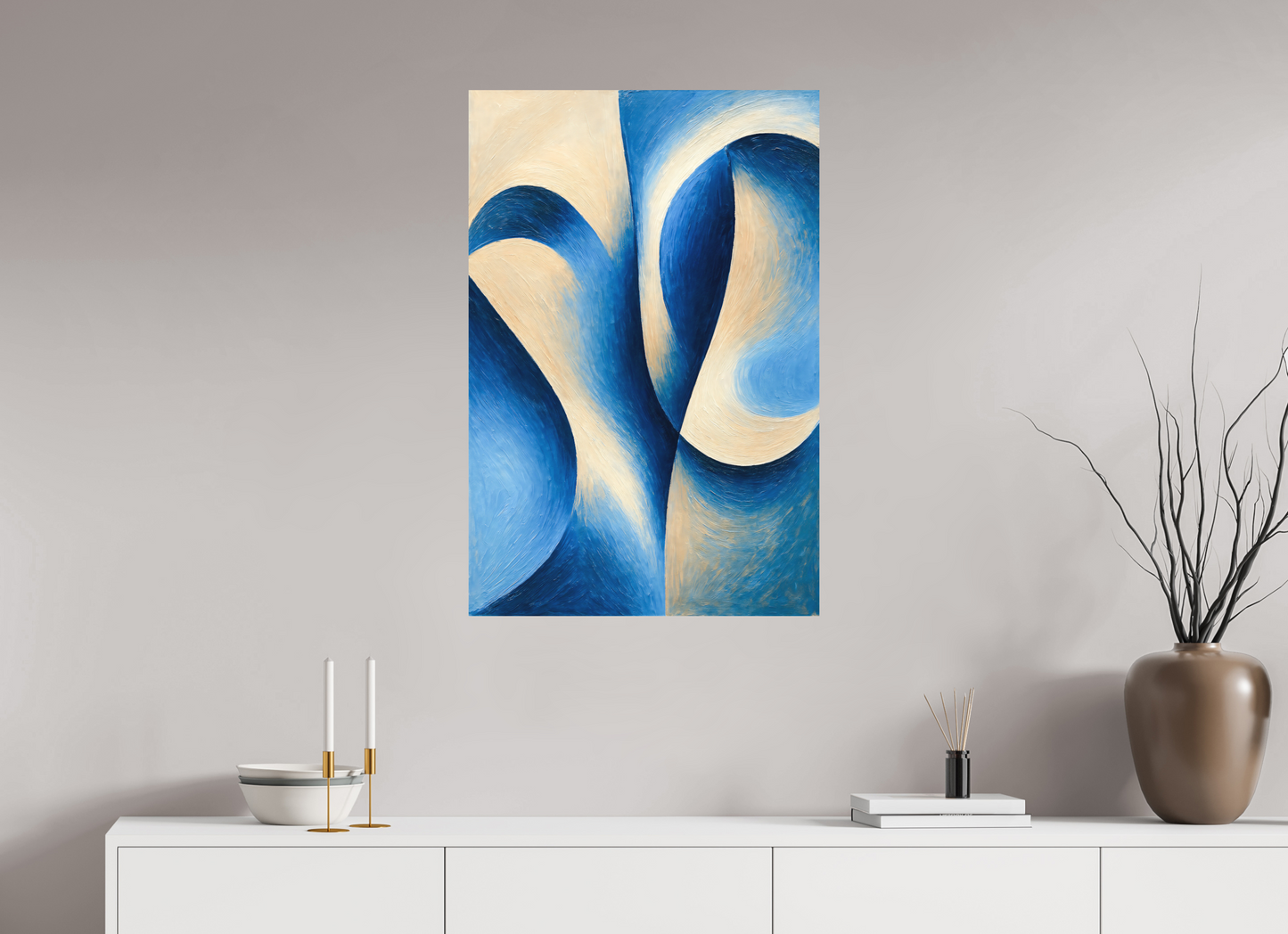 60 x 90 cm, Forex o. Rahmen Sapphire Tide