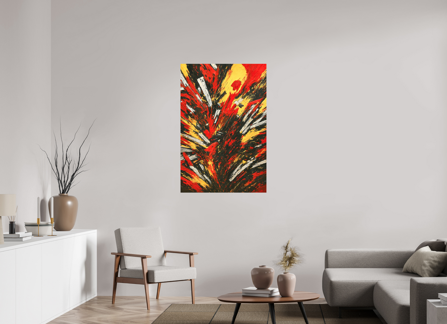 80 x 120 cm, Forex o. Rahmen Fiery Eruption