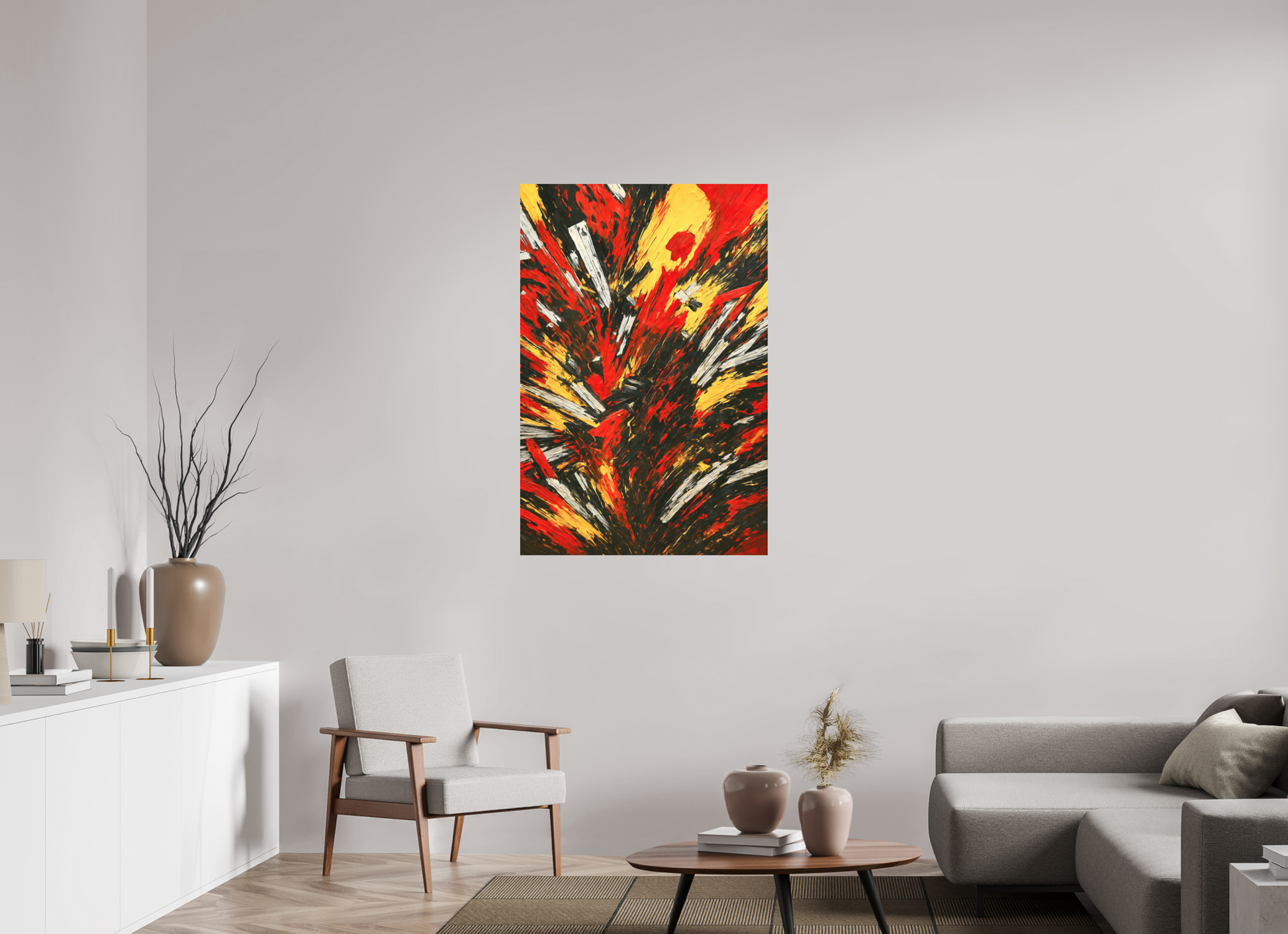 80 x 120 cm, Forex o. Rahmen Fiery Eruption