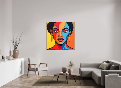 120 x 120 cm, Forex, gerahmt Eichenholz Natur Dual Radiance