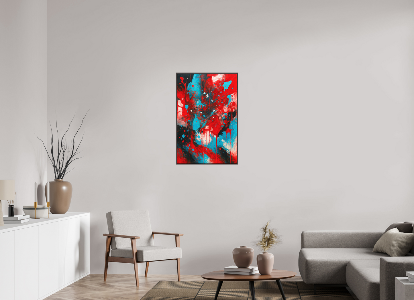 60 x 90 cm, Forex, gerahmt Erlenholz braun Vivid Motion