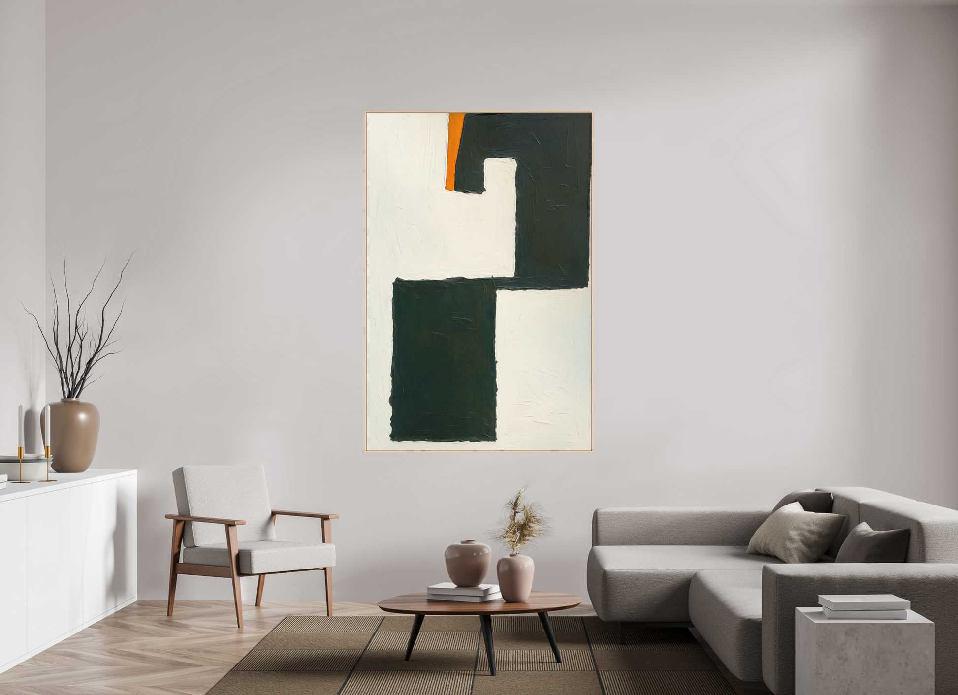 120 x 180 cm, Forex, gerahmt Ahornholz Natur Urban Pulse