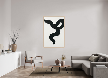 100 x 150 cm, Forex, gerahmt Ahornholz Natur Noir Ribbon