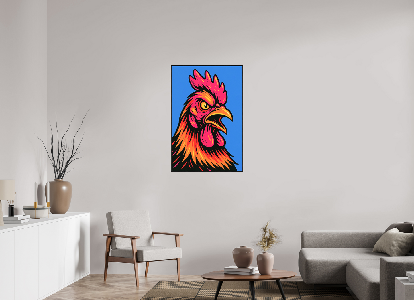70 x 105 cm, Forex, gerahmt Eichenholz schwarz Crimson Crown
