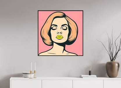 80 x 80 cm, Forex, gerahmt Eichenholz schwarz Golden Silence