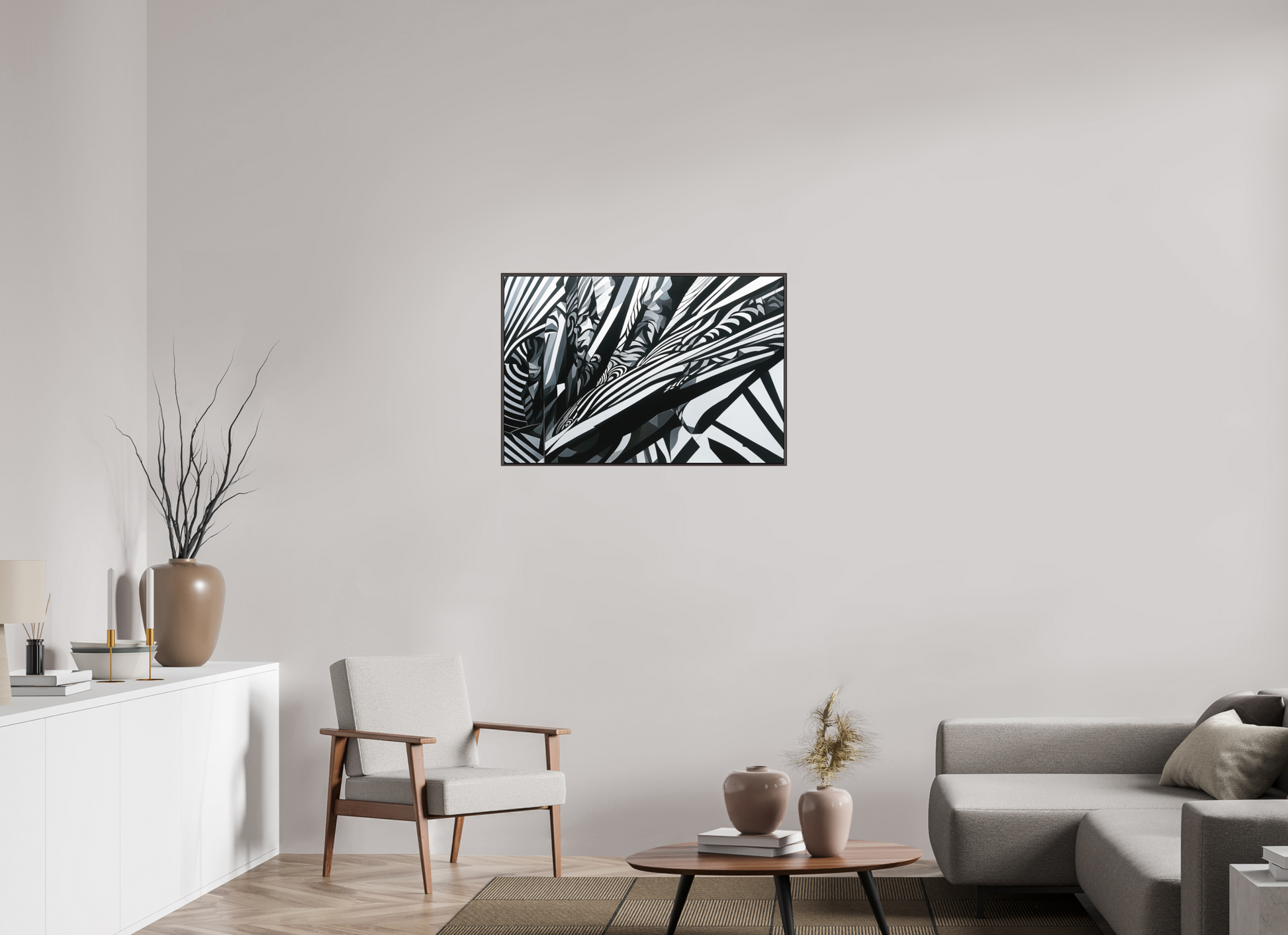 90 x 60 cm, Forex, gerahmt Erlenholz braun Obsidian Motion