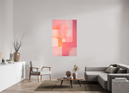 100 x 150 cm, Forex o. Rahmen Peach Haze