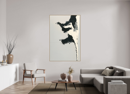 120 x 180 cm, Forex, gerahmt Eichenholz Natur Monochrome Motion