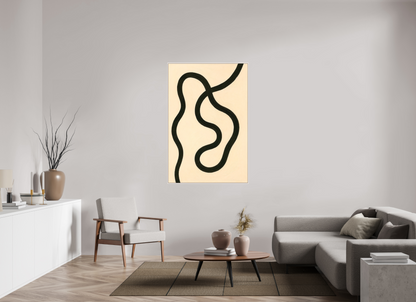 100 x 150 cm, Forex, gerahmt Ahornholz weiß Noir Flowline