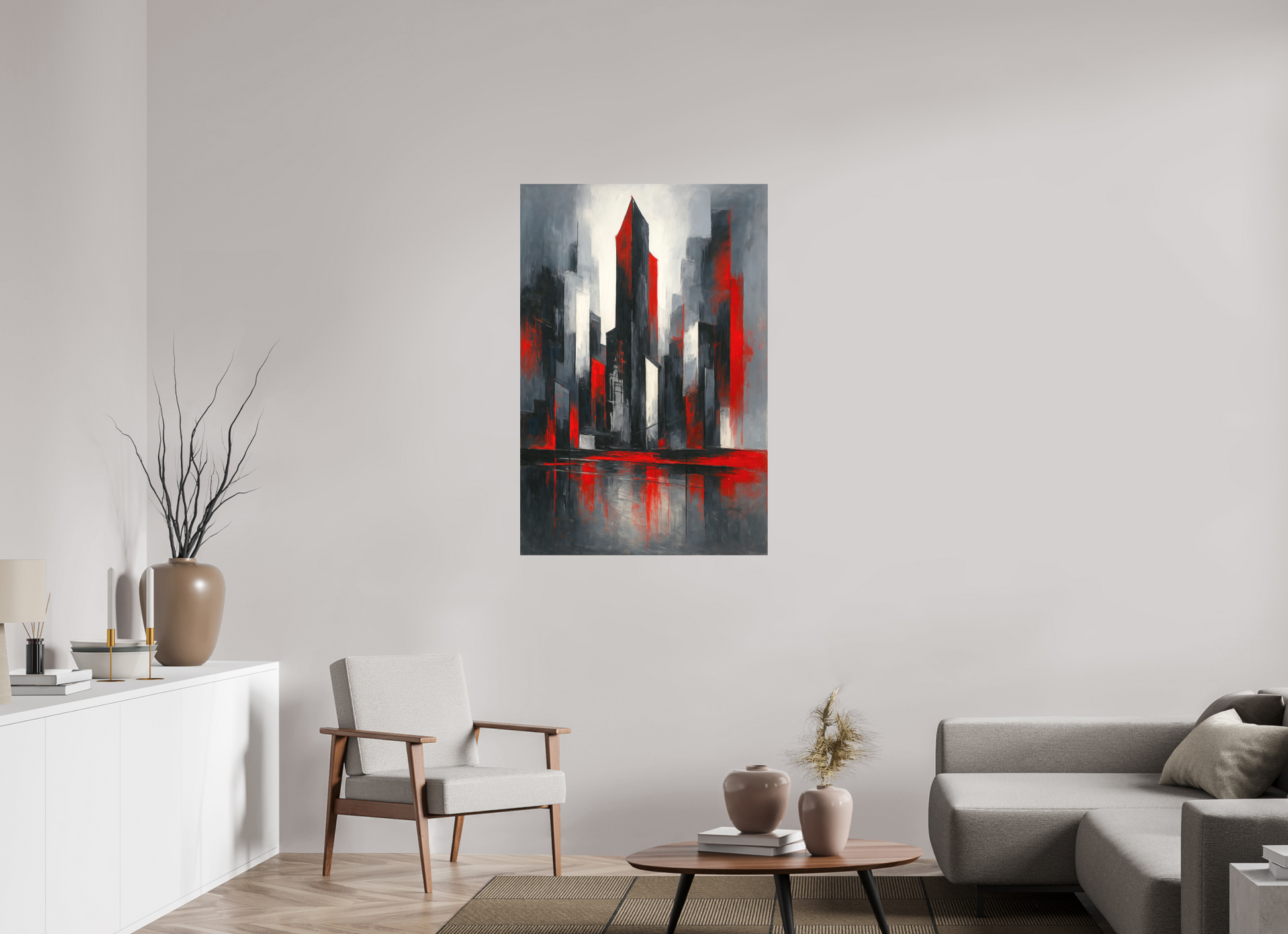 80 x 120 cm, Forex o. Rahmen Crimson Skyline