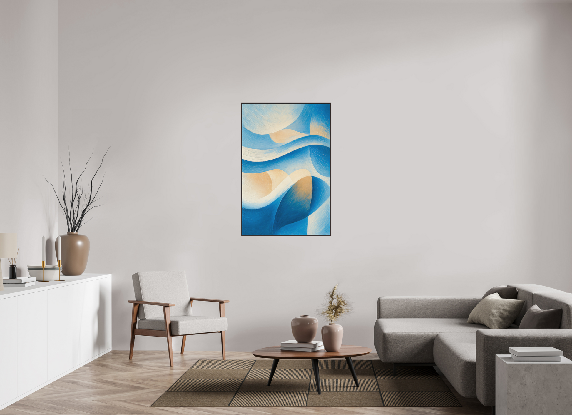 80 x 120 cm, Forex, gerahmt Erlenholz braun Coastal Harmony
