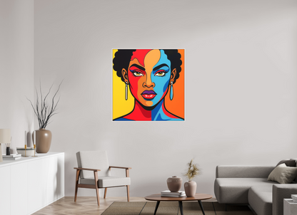 100 x 100 cm, Forex, gerahmt Ahornholz weiß Dual Radiance