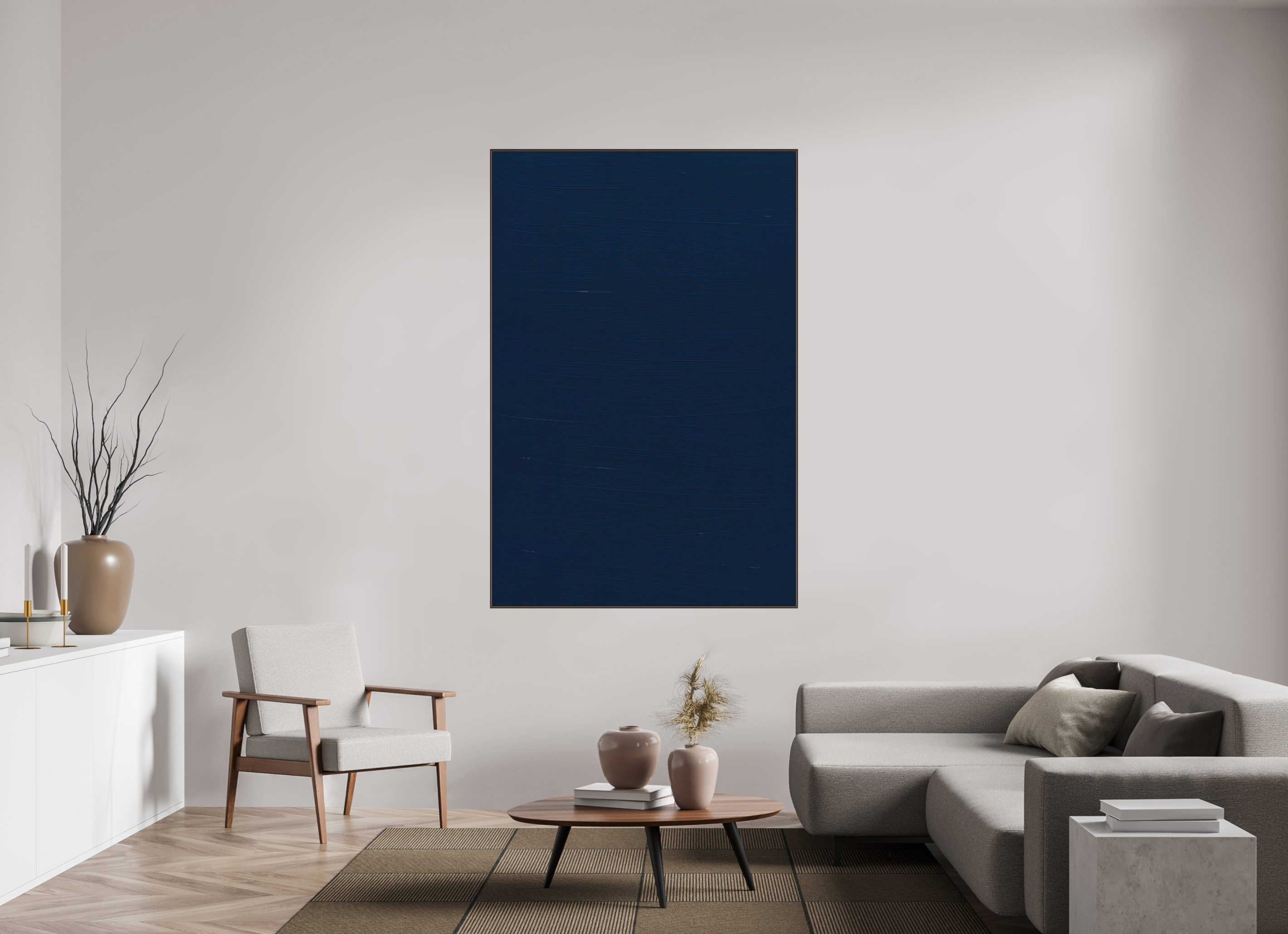 120 x 180 cm, Forex, gerahmt Erlenholz braun Midnight Continuum