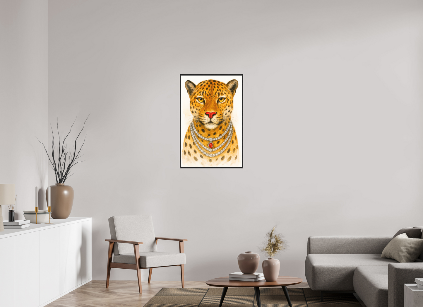 60 x 90 cm, Forex, gerahmt Eichenholz schwarz Golden Regent