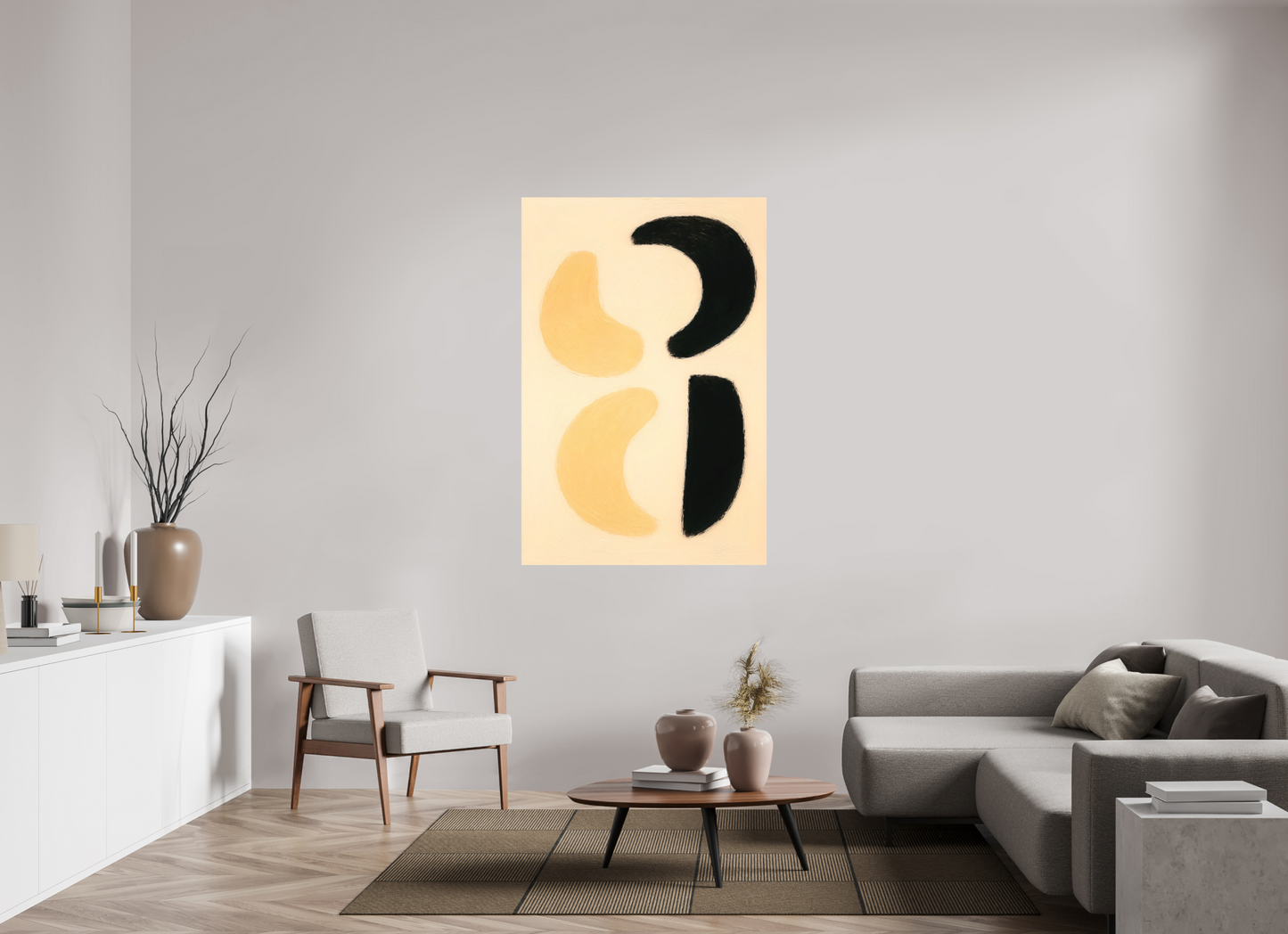 100 x 150 cm, Forex o. Rahmen Lunar Duality