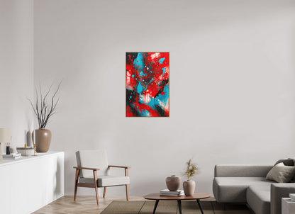 60 x 90 cm, Forex, gerahmt Eichenholz Natur Vivid Motion