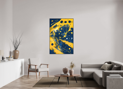 100 x 150 cm, Forex, gerahmt Erlenholz braun Luminous Drift