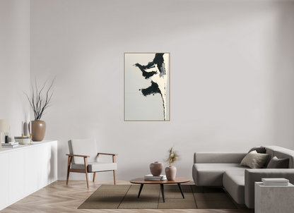 80 x 120 cm, Forex, gerahmt Eichenholz Natur Monochrome Motion