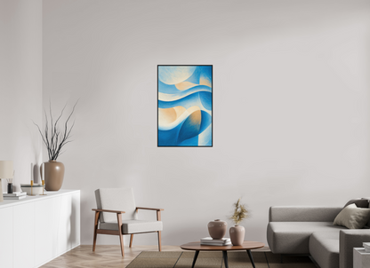 60 x 90 cm, Forex, gerahmt Eichenholz schwarz Coastal Harmony