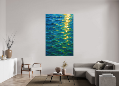 120 x 180 cm, Forex o. Rahmen Golden Ripples