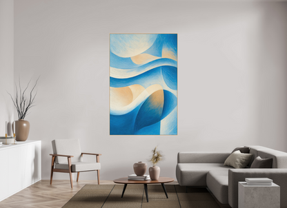 120 x 180 cm, Forex, gerahmt Ahornholz Natur Coastal Harmony