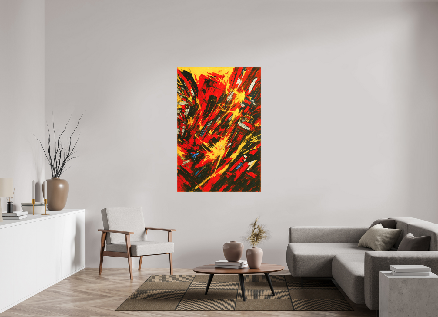 100 x 150 cm, Forex o. Rahmen Inferno City