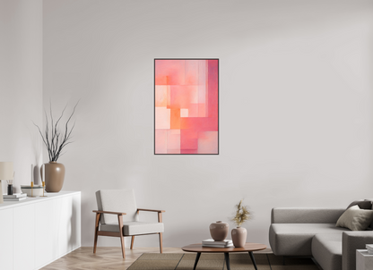 70 x 105 cm, Forex, gerahmt Erlenholz braun Peach Haze