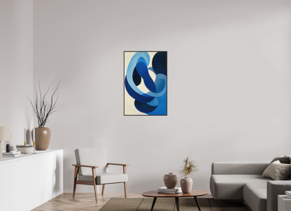60 x 90 cm, Forex, gerahmt Erlenholz braun Azure Interlace