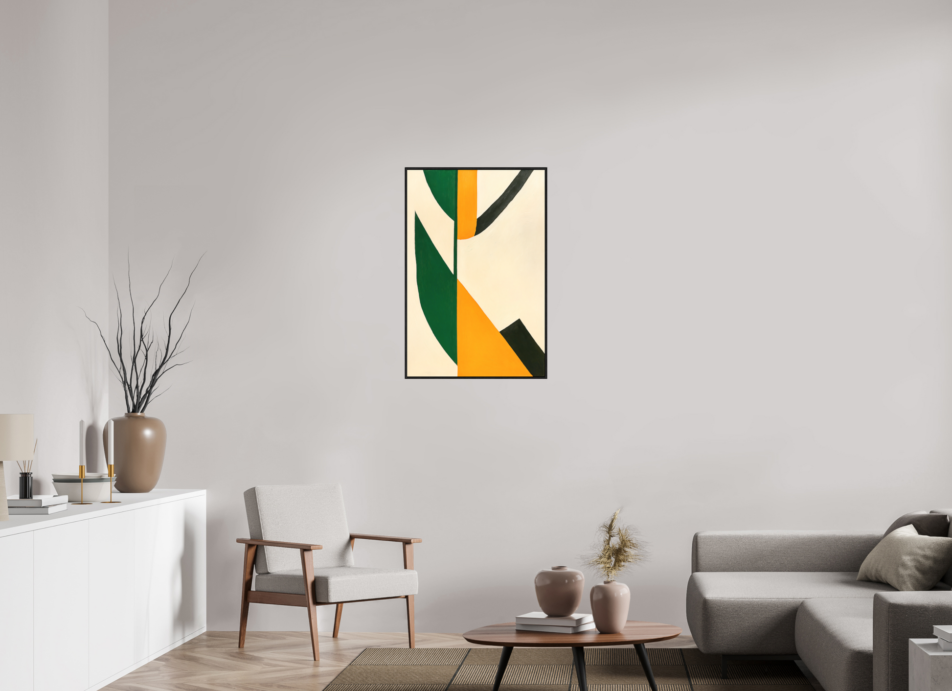 60 x 90 cm, Forex, gerahmt Eichenholz schwarz Verdant Axis