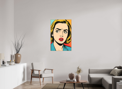 70 x 105 cm, Forex, gerahmt Ahornholz Natur Teal Shock