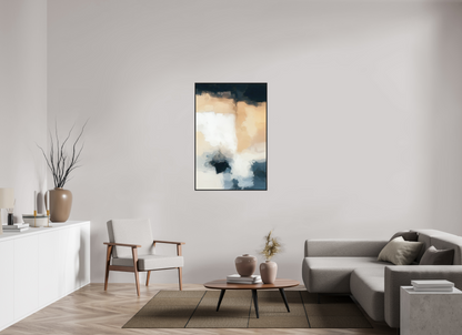 80 x 120 cm, Forex, gerahmt Eichenholz schwarz Soft Currents