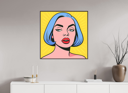 80 x 80 cm, Forex, gerahmt Erlenholz braun Electric Muse