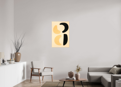 60 x 90 cm, Forex, gerahmt Ahornholz weiß Lunar Duality