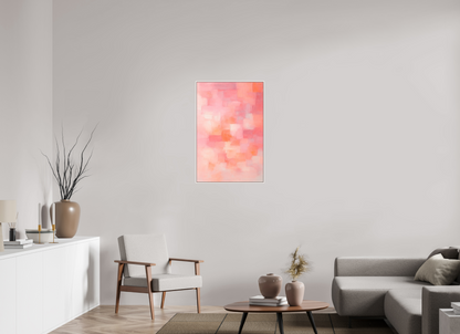 60 x 90 cm, Forex, gerahmt Ahornholz weiß Sunset Geometry