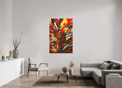 100 x 150 cm, Forex o. Rahmen Fiery Eruption