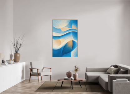 100 x 150 cm, Forex, gerahmt Eichenholz Natur Coastal Harmony