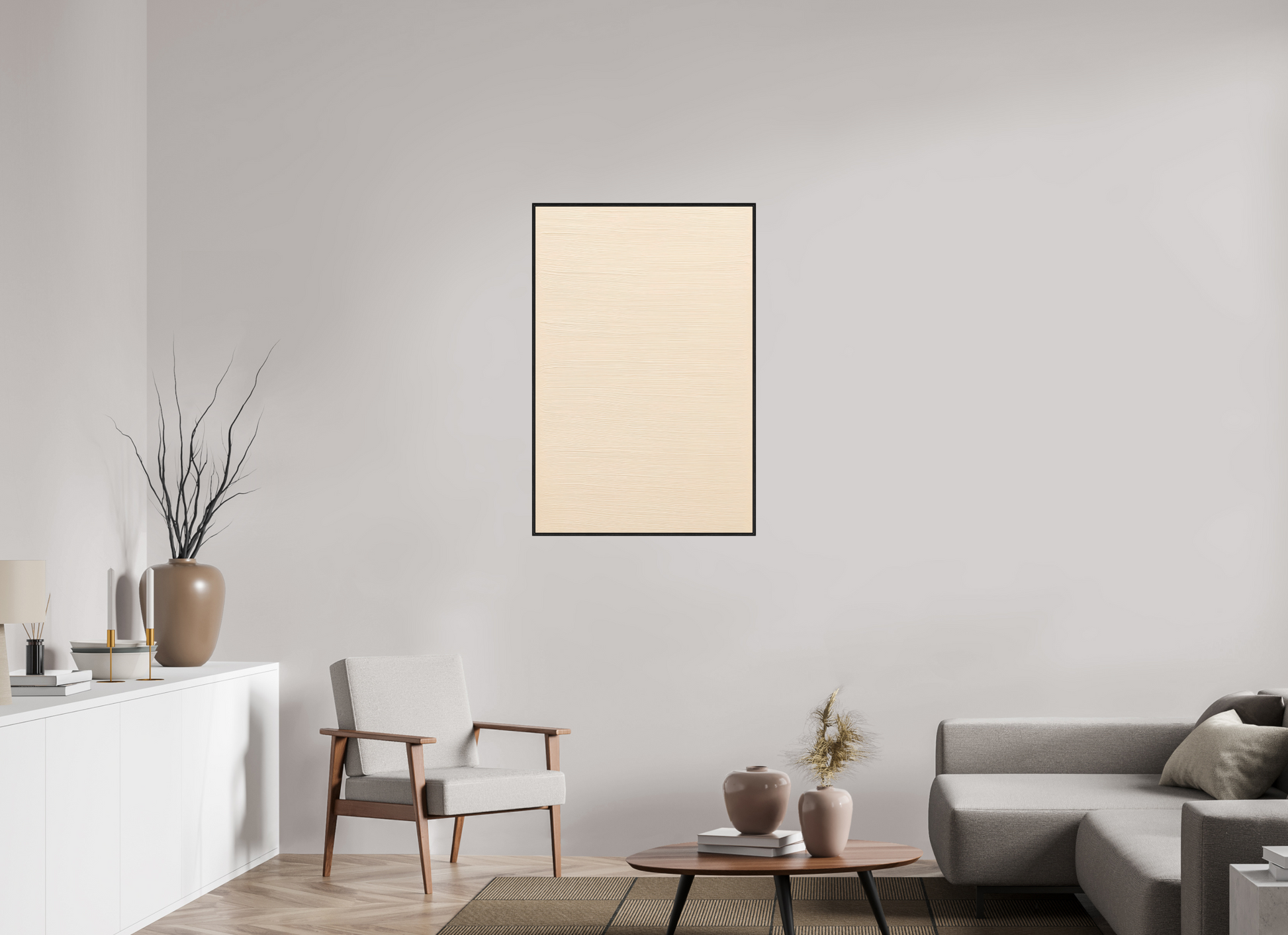70 x 105 cm, Forex, gerahmt Eichenholz schwarz Sandline Pure