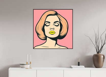 80 x 80 cm, Forex, gerahmt Erlenholz braun Golden Silence