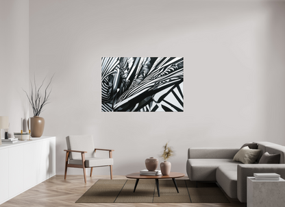 150 x 100 cm, Forex, gerahmt Ahornholz weiß Obsidian Motion