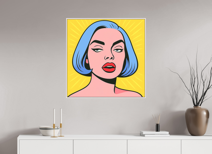 80 x 80 cm, Forex, gerahmt Ahornholz weiß Electric Muse