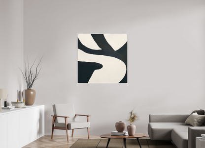 100 x 100 cm, Forex, gerahmt Ahornholz weiß Dual Harmony