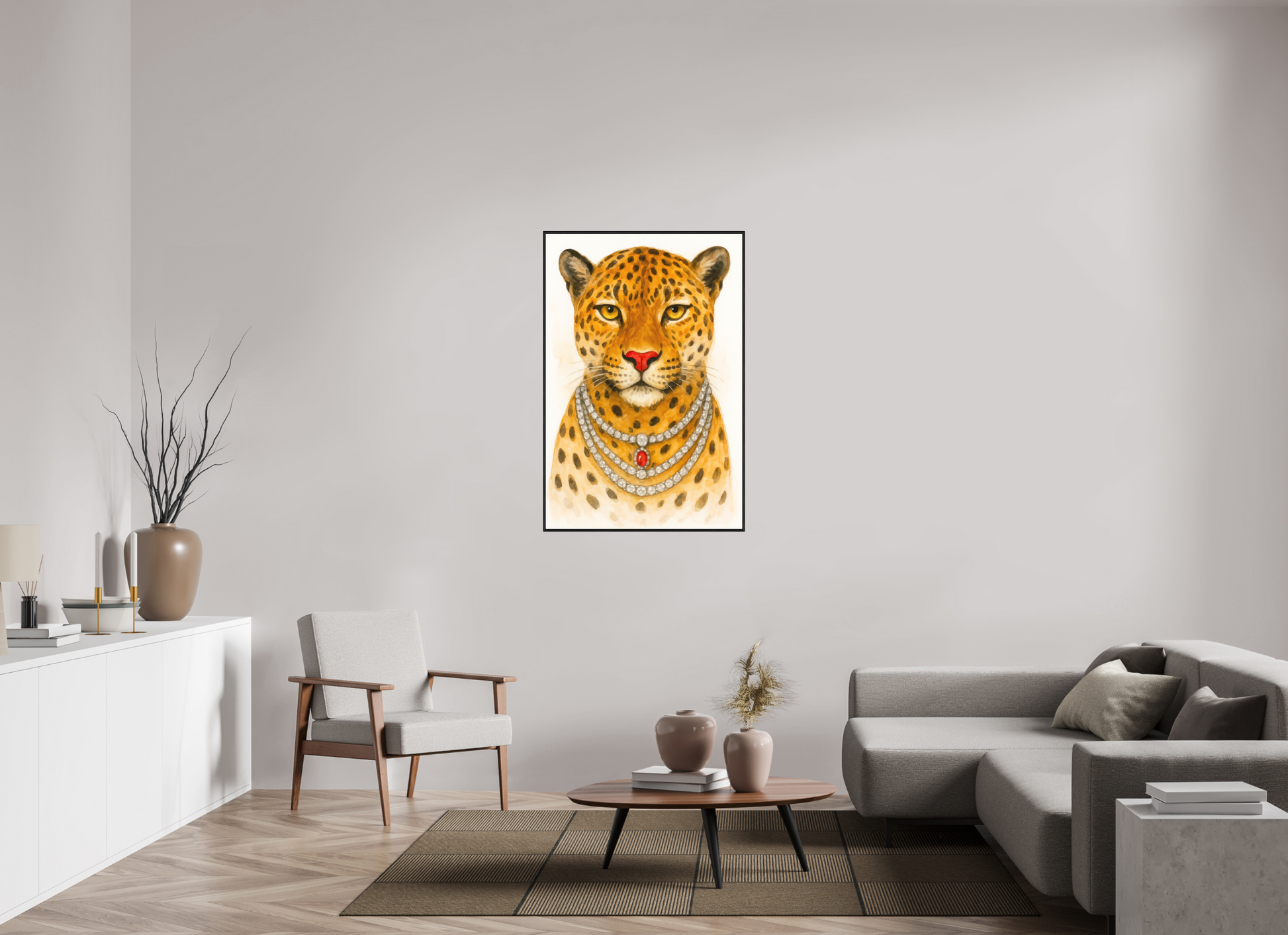 80 x 120 cm, Forex, gerahmt Eichenholz schwarz Golden Regent