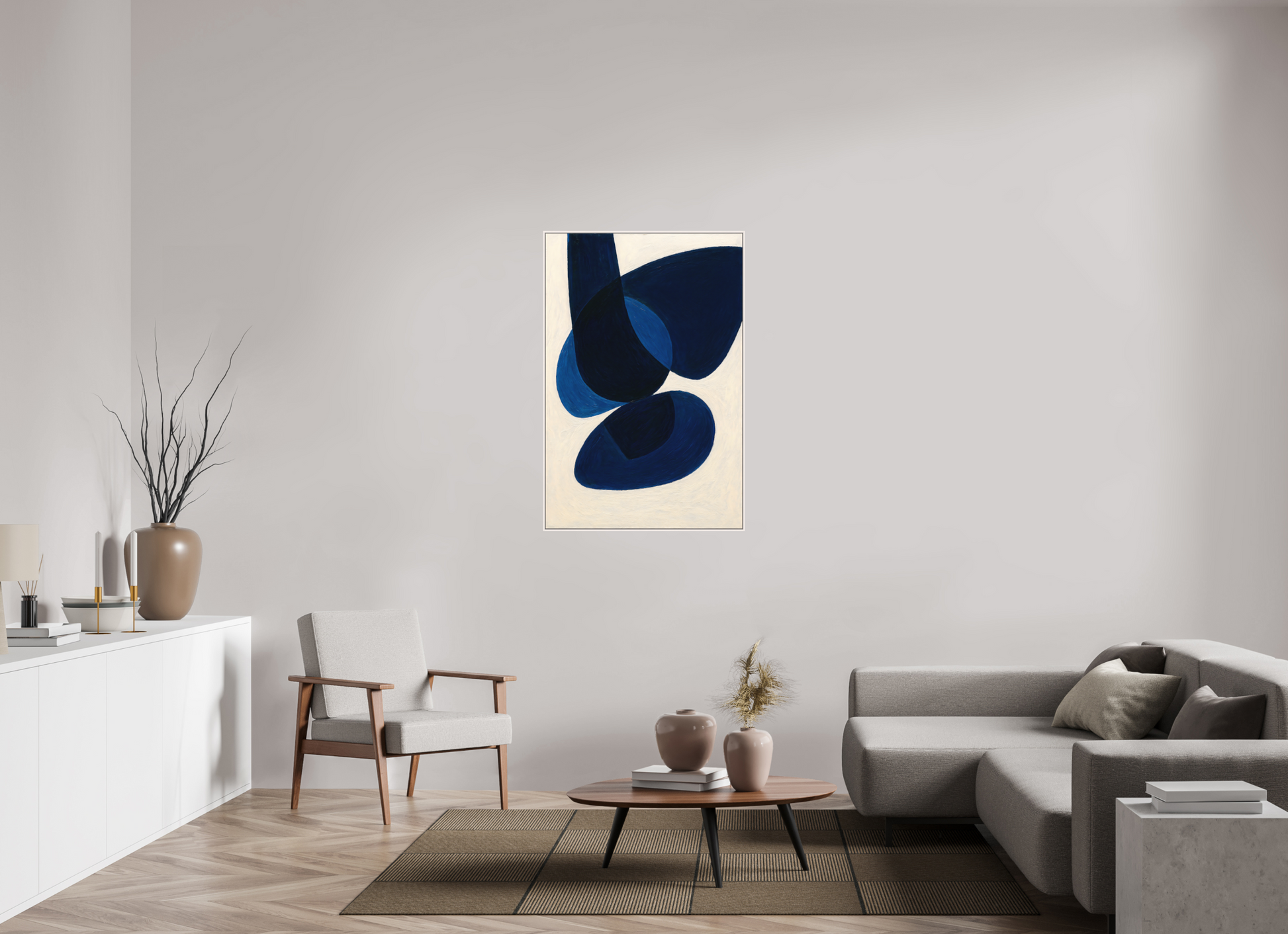 80 x 120 cm, Forex, gerahmt Ahornholz weiß Midnight Arc