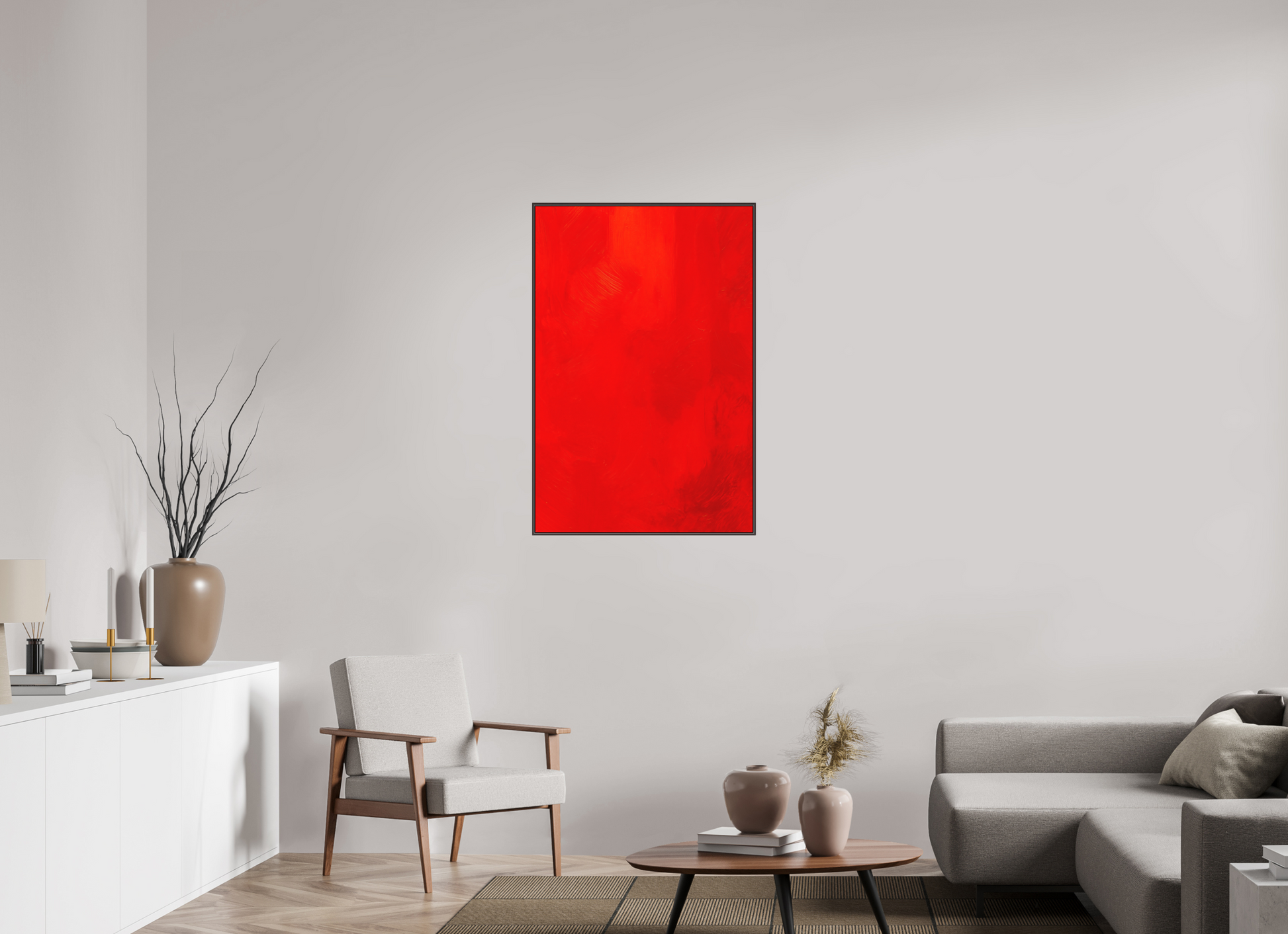 70 x 105 cm, Forex, gerahmt Erlenholz braun Crimson Depth