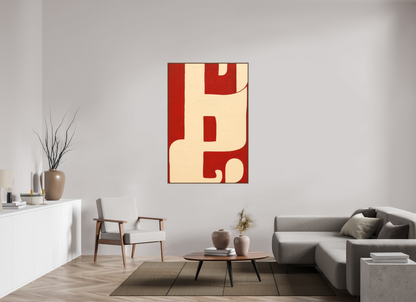 100 x 150 cm, Forex, gerahmt Nussbaumholz Crimson Harmony