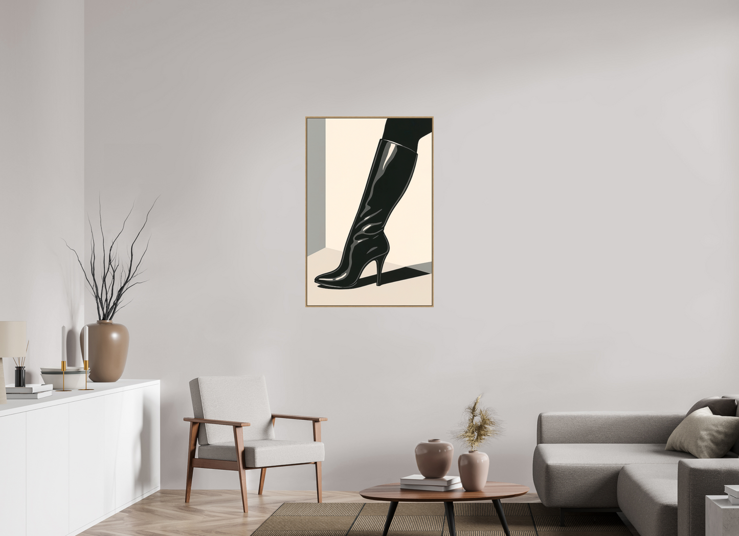 70 x 105 cm, Forex, gerahmt Eichenholz Natur Timeless Confidence